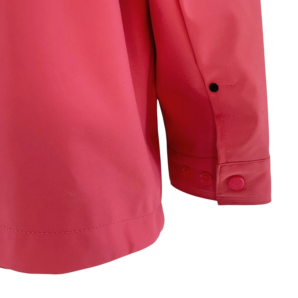 HUNTER Waterproof Rubberized Hooded Rain Jacket • Medium • coral pink chic - Picture 5 of 10